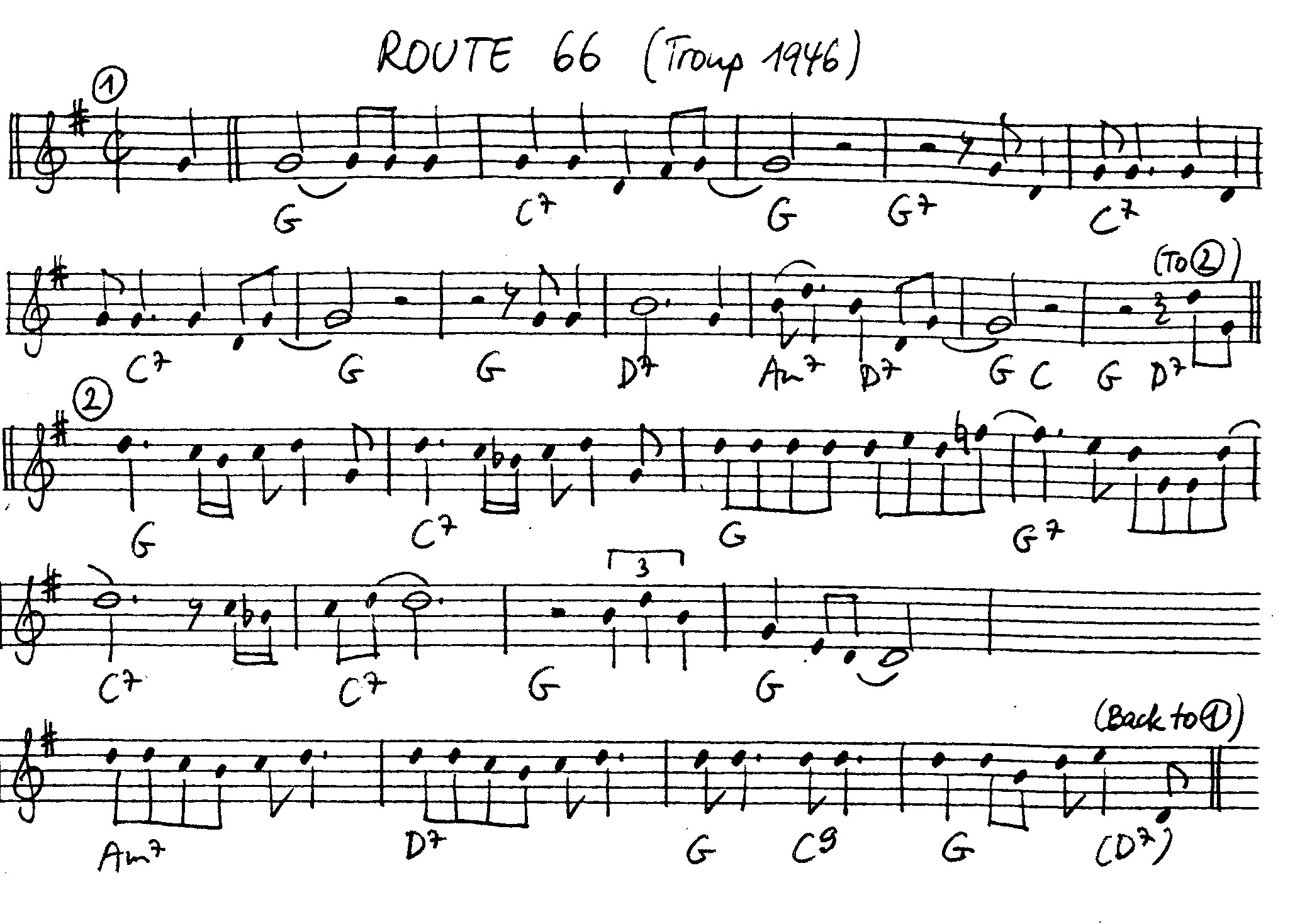 route 66 leadsheet – book us for your next 20s or gatsby event